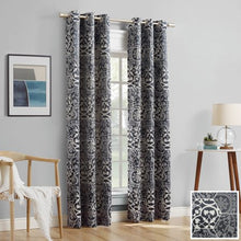 Load image into Gallery viewer, 2-pack Cora Medallion Jacquard Blackout  Curtain Panel Pair - EK CHIC HOME