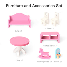 Load image into Gallery viewer, Dollhouse, House with 7 pcs Furniture, Play Accessories - EK CHIC HOME