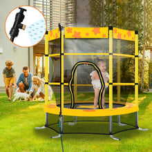 Load image into Gallery viewer, 55 Inch Kids Trampoline with Safety Enclosure Net - EK CHIC HOME