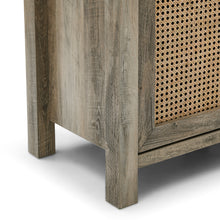 Load image into Gallery viewer, TV Stand up to 65 W/Electric Fireplace 4 Storage Shelves, Grey - EK CHIC HOME