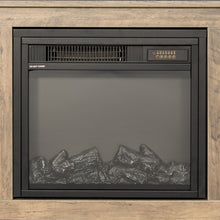 Load image into Gallery viewer, Classic 4 Cubby Fireplace TV Stand, Rustic Oak - EK CHIC HOME