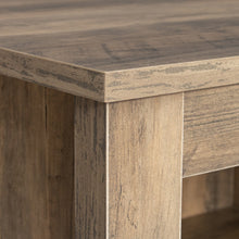 Load image into Gallery viewer, Classic 4 Cubby Fireplace TV Stand, Rustic Oak - EK CHIC HOME