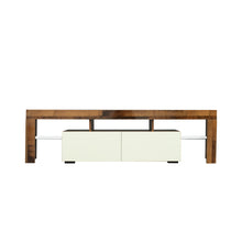Load image into Gallery viewer, Living Room Furniture TV Stand Cabinet, Fir Wood, White - EK CHIC HOME