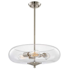 Load image into Gallery viewer, 17" Modern Retro 3-Light Pendant Chandelier + Clear Glass Shade, Adjustable Hanging - EK CHIC HOME