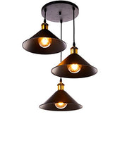 Load image into Gallery viewer, 3-Light Industrial Black Finish Metal Shade Hanging Pendant Ceiling Lamp Fixture - EK CHIC HOME