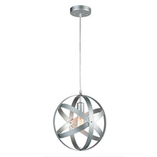 Load image into Gallery viewer, Industrial Vintage Pendant Light Silver&Gray Metal Globe Downlight Chandelier - EK CHIC HOME