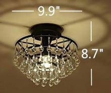 Load image into Gallery viewer, Crystal Ceiling Light, Tear Drop Crystal Beads - EK CHIC HOME