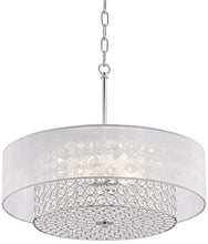 Load image into Gallery viewer, Crystal Raindrop Chandelier Lighting Flush Mount LED Ceiling Light Fixture Pendant Lamp H6" W20" - EK CHIC HOME