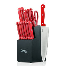 Load image into Gallery viewer, 14-Piece Stainless Steel Serrated Knife Set - EK CHIC HOME