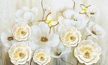 Load image into Gallery viewer, Floral Wallpaper Yellow Magnolia Oil Painting Flower Wall Print Butterfly Wall Art Nordic - EK CHIC HOME