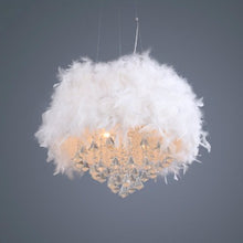 Load image into Gallery viewer, Modern Chandelier Pendant Light, 3 Lights with Crystal Beaded Drum - EK CHIC HOME