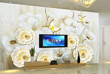 Load image into Gallery viewer, Floral Wallpaper Yellow Magnolia Oil Painting Flower Wall Print Butterfly Wall Art Nordic - EK CHIC HOME