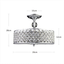 Load image into Gallery viewer, Modern Crystal Raindrop Chandelier Lighting Flush mount LED Ceiling Light Fixture Pendant H11" W15.4" - EK CHIC HOME