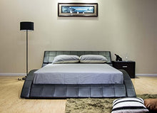 Load image into Gallery viewer, Black Wave-Like Shape Platform Bed - EK CHIC HOME