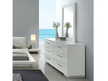 Load image into Gallery viewer, Beautiful White  High Gloss Lacquer Coating Queen Size Bed Dresser Mirror Nightstand  4pc - EK CHIC HOME