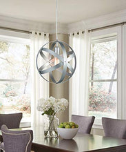 Load image into Gallery viewer, Industrial Vintage Pendant Light Silver&Gray Metal Globe Downlight Chandelier - EK CHIC HOME