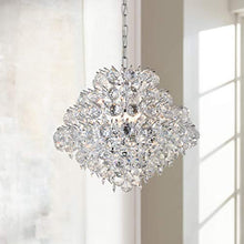 Load image into Gallery viewer, Modern Pendant Chandelier Crystal Raindrop Lighting Ceiling Light Fixture Lamp D20 in x H16 in - EK CHIC HOME
