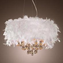 Load image into Gallery viewer, Modern Chandelier Pendant Light, 3 Lights with Crystal Beaded Drum - EK CHIC HOME