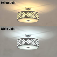 Load image into Gallery viewer, Luxurious Chrome Finish 2 Lights Glass Diffuser Ceiling Light (Diameter:15.74") - EK CHIC HOME