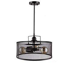 Load image into Gallery viewer, 16" Semi Flush Mount Drum Ceiling Light Fixture Oil Rubbed Bronze - EK CHIC HOME