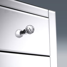 Load image into Gallery viewer, Set of 2 Mirrored Nightstand 3 Drawer Crystal Accent Silver Side Table - EK CHIC HOME