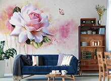 Load image into Gallery viewer, Floral Wallpaper Soft Pink Rose Mediterranean Home Decor - EK CHIC HOME