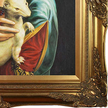 Load image into Gallery viewer, Da Vinci Lady with an Ermine Artwork, Gold Finish - EK CHIC HOME