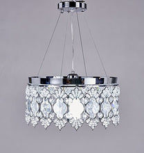 Load image into Gallery viewer, Chrome Finish Modern Crystal Chandelier, Pendant Hanging - EK CHIC HOME