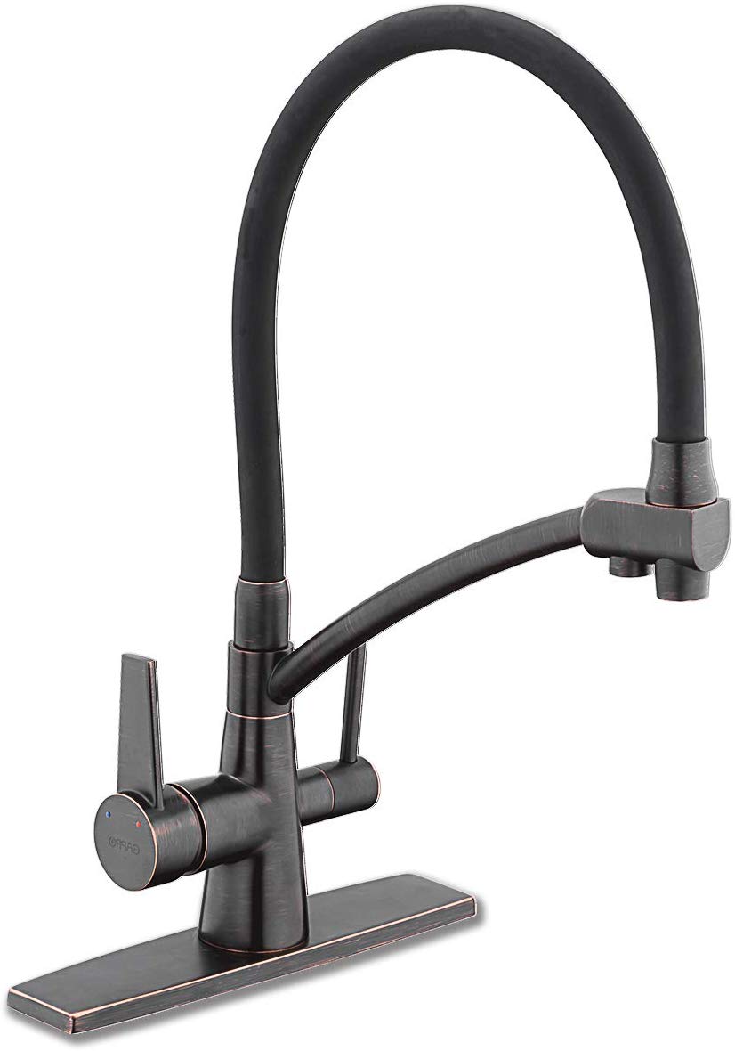 Gold Kitchen Sink Faucet Dual Handle Water Filter Purifier