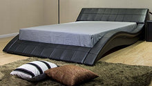 Load image into Gallery viewer, Black Wave-Like Shape Platform Bed - EK CHIC HOME