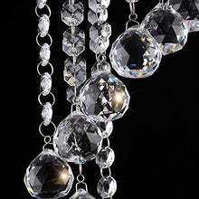 Load image into Gallery viewer, Flush Mount 2-Light Crystal Chandelier, Length:15" Width:7.87" Height:15.3", Silver - EK CHIC HOME