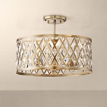 Load image into Gallery viewer, Tanz 16 1/2" Wide Satin Brass Ceiling Light - EK CHIC HOME