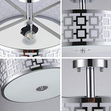 Load image into Gallery viewer, Luxurious Chrome Finish 2 Lights Glass Diffuser Ceiling Light (Diameter:15.74") - EK CHIC HOME