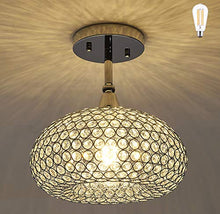 Load image into Gallery viewer, 1 Light Chrome Finish Real Crystal Chandelier - EK CHIC HOME
