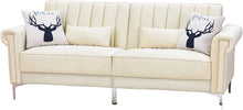 Load image into Gallery viewer, Convertible Velvet Upholstered Sofa, Sleeper, 85'' - EK CHIC HOME
