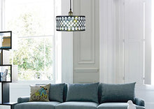 Load image into Gallery viewer, 1-light Black Finish Modern Crystal Chandelier - EK CHIC HOME