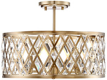 Load image into Gallery viewer, Tanz 16 1/2" Wide Satin Brass Ceiling Light - EK CHIC HOME