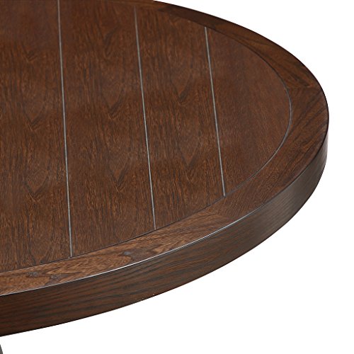 Charles Round Solid Wood Dining Table Brown