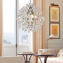 Load image into Gallery viewer, Modern Pendant Chandelier Crystal Raindrop Lighting Ceiling Light Fixture  D16 in x H18 in - EK CHIC HOME