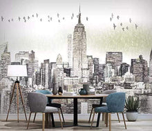 Load image into Gallery viewer, Charcoal City Wallpaper New York City Wall Mural Wall Art Architecture - EK CHIC HOME