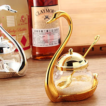 Load image into Gallery viewer, Sugar Bowl Coffee  Swan with Serving Spoon, Golden - EK CHIC HOME