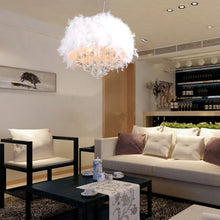 Load image into Gallery viewer, Modern Chandelier Pendant Light, 3 Lights with Crystal Beaded Drum - EK CHIC HOME