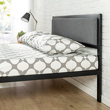 Load image into Gallery viewer, 14 Inch Platform Metal Bed Frame with Upholstered Headboard / Mattress Foundation / Wood Slat Support - EK CHIC HOME