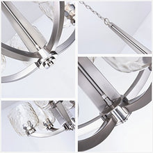 Load image into Gallery viewer, 22" 5-Light Large Chandelier Brushed Nickel Modern Style Traditional Hanging Pandent - EK CHIC HOME