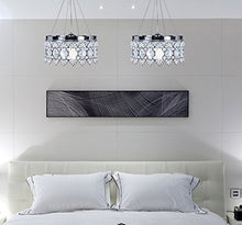 Load image into Gallery viewer, Chrome Finish Modern Crystal Chandelier, Pendant Hanging - EK CHIC HOME