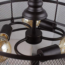Load image into Gallery viewer, 16" Semi Flush Mount Drum Ceiling Light Fixture Oil Rubbed Bronze - EK CHIC HOME