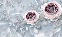 Load image into Gallery viewer, Floral Wallpaper Pink Diamond Rose Jewelry Flower Wall Art - EK CHIC HOME