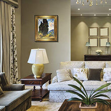 Load image into Gallery viewer, Van Gogh 2-Cypresses Oil Painting with Regency Gold Frame - EK CHIC HOME
