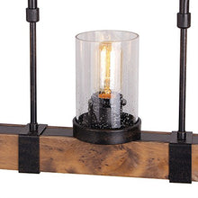 Load image into Gallery viewer, Metal Wood and Glass Chandelier Pendant Retro Rustic Loft Antique Lamp - EK CHIC HOME