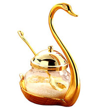 Load image into Gallery viewer, Sugar Bowl Coffee  Swan with Serving Spoon, Golden - EK CHIC HOME